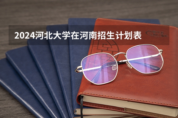 2024河北大学在河南招生计划表