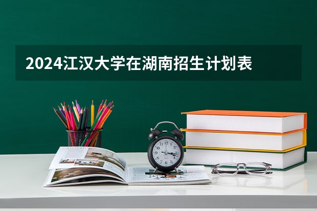 2024江汉大学在湖南招生计划表