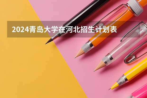 2024青岛大学在河北招生计划表