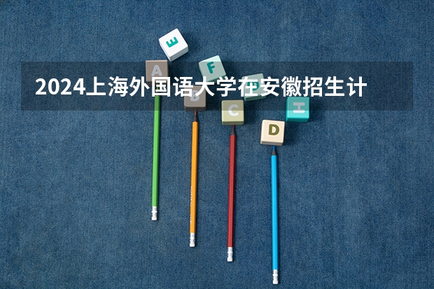 2024上海外国语大学在安徽招生计划表
