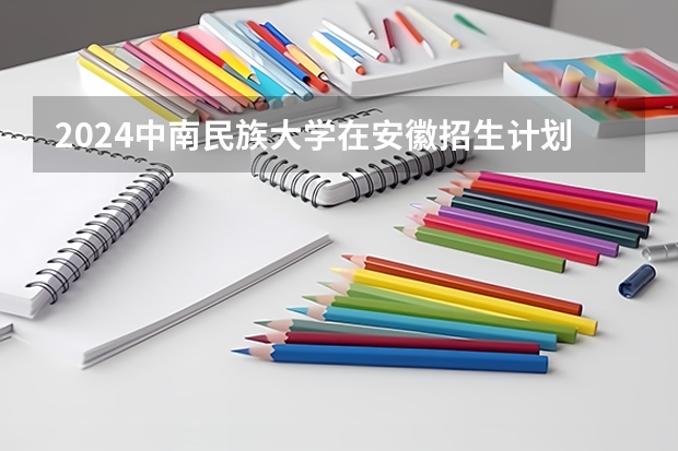 2024中南民族大学在安徽招生计划表