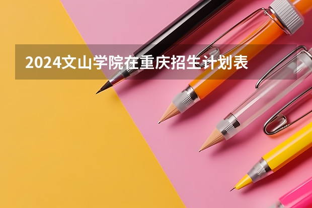2024文山学院在重庆招生计划表