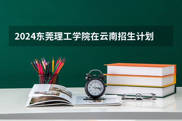 2024东莞理工学院在云南招生计划表