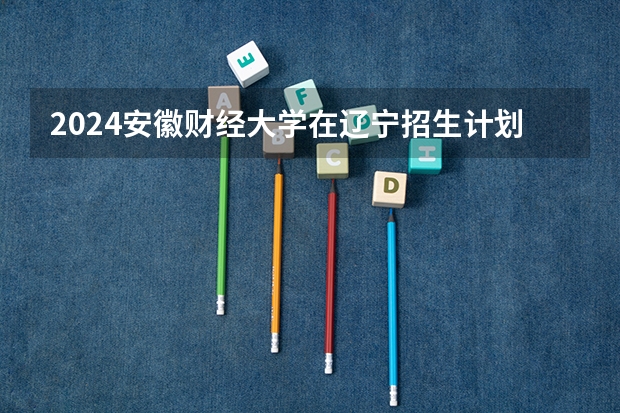 2024安徽财经大学在辽宁招生计划表