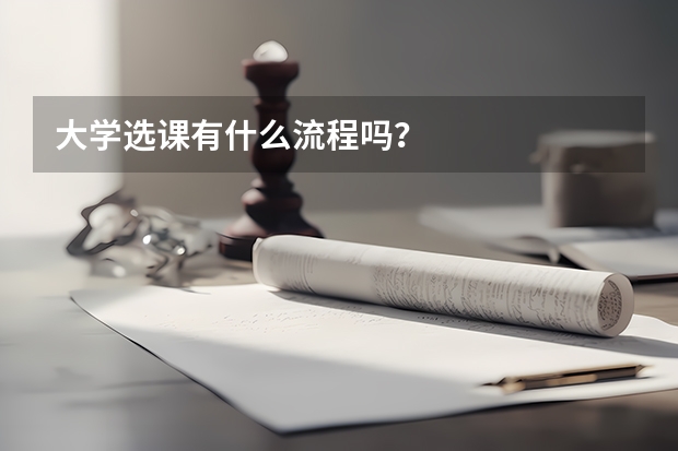 大学选课有什么流程吗？