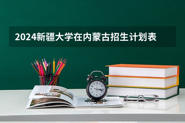 2024新疆大学在内蒙古招生计划表
