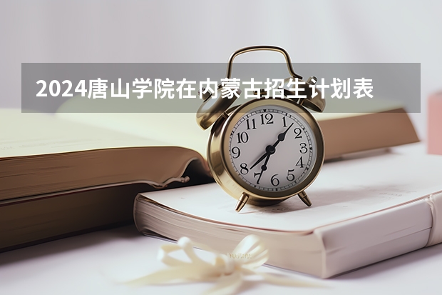 2024唐山学院在内蒙古招生计划表