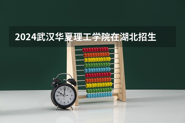 2024武汉华夏理工学院在湖北招生计划表