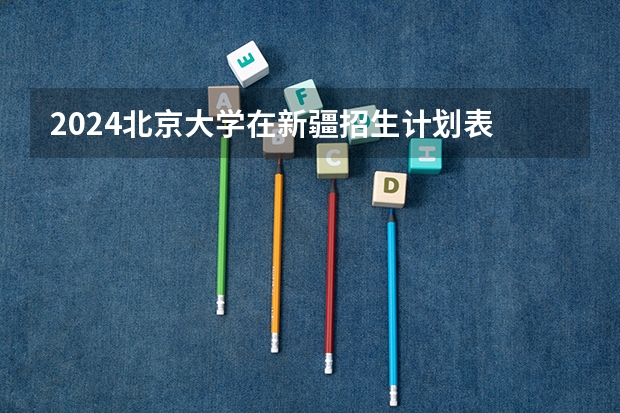 2024北京大学在新疆招生计划表
