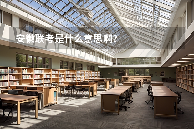 安徽联考是什么意思啊？