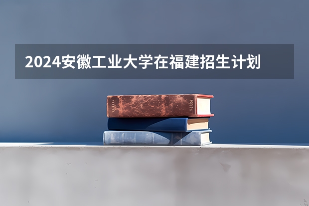 2024安徽工业大学在福建招生计划表