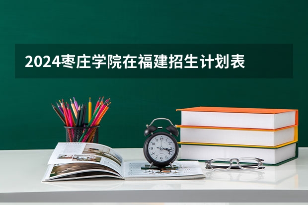 2024枣庄学院在福建招生计划表