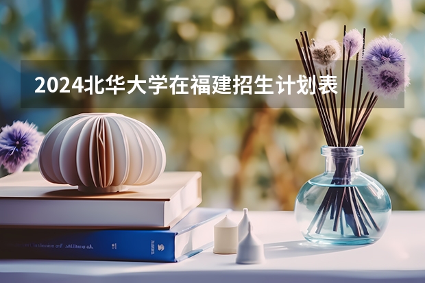 2024北华大学在福建招生计划表