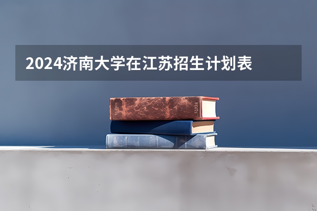 2024济南大学在江苏招生计划表