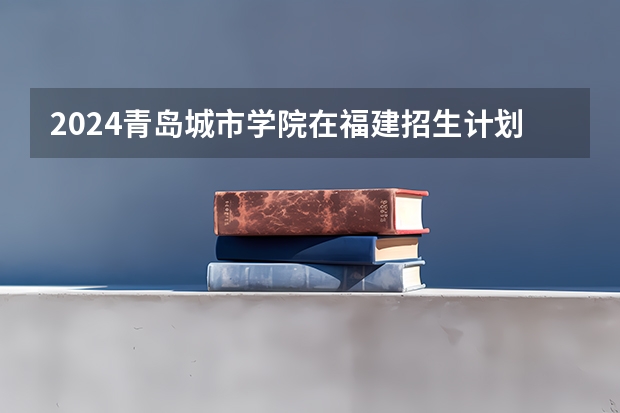 2024青岛城市学院在福建招生计划表