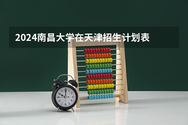 2024南昌大学在天津招生计划表