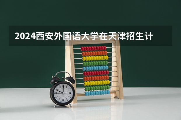 2024西安外国语大学在天津招生计划表