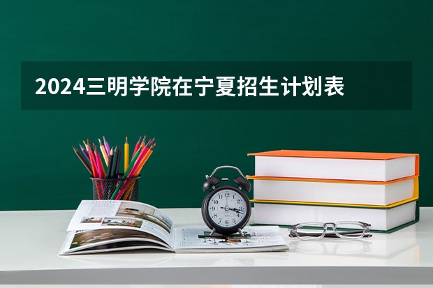 2024三明学院在宁夏招生计划表