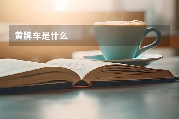 黄牌车是什么