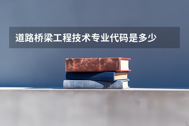 道路桥梁工程技术专业代码是多少