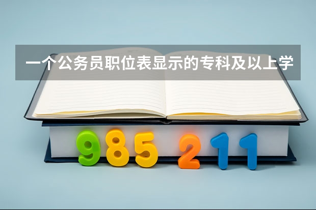 一个公务员职位表显示的专科及以上学历,专业出现的有会计,审计学和其他的,请问本科会计学专业可以报吗