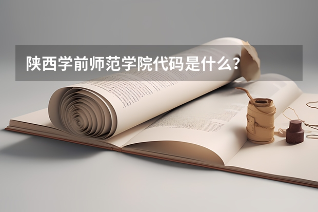 陕西学前师范学院代码是什么？