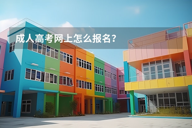 成人高考网上怎么报名？