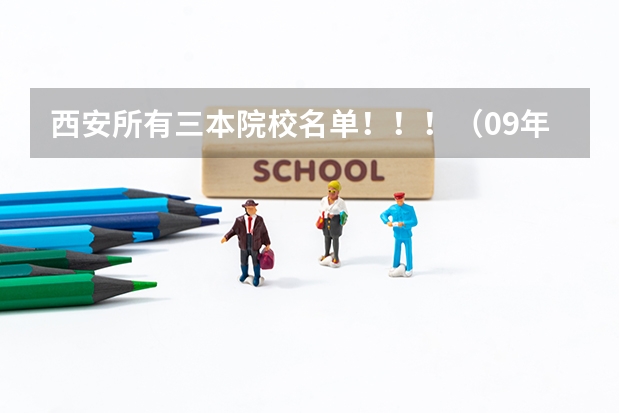 西安所有三本院校名单！！！（09年代码） 延安大学西安创新学院的专业代码