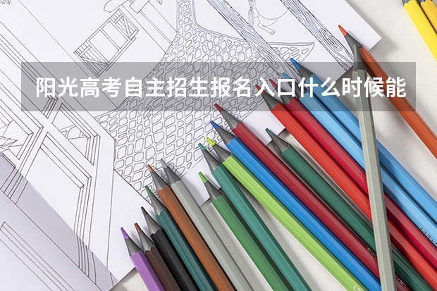 阳光高考自主招生报名入口什么时候能进