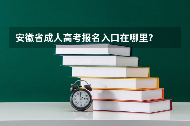 安徽省成人高考报名入口在哪里？