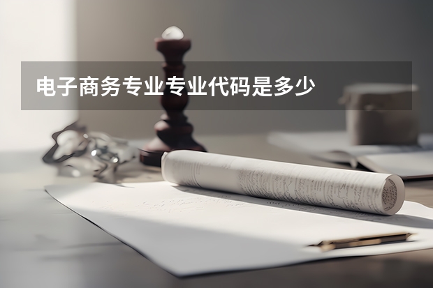 电子商务专业专业代码是多少