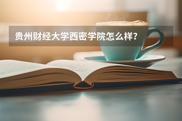 贵州财经大学西密学院怎么样？