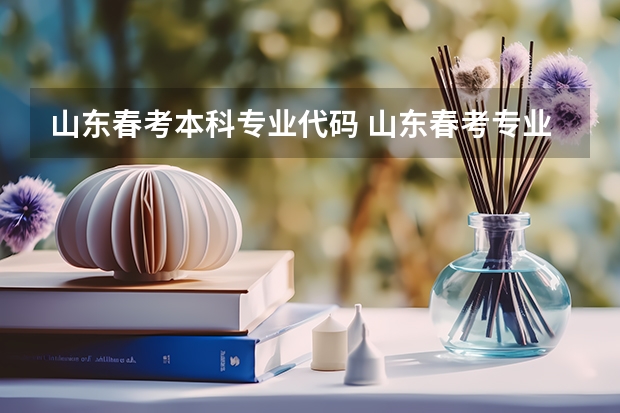 山东春考本科专业代码 山东春考专业代码