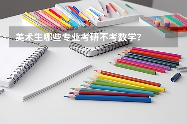 美术生哪些专业考研不考数学？