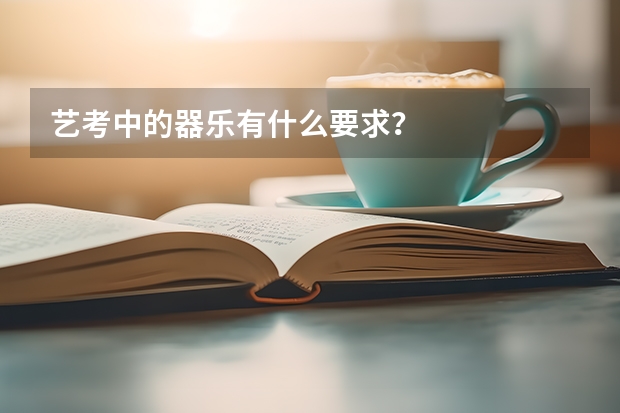 艺考中的器乐有什么要求？