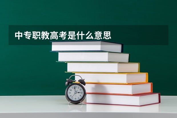 中专职教高考是什么意思