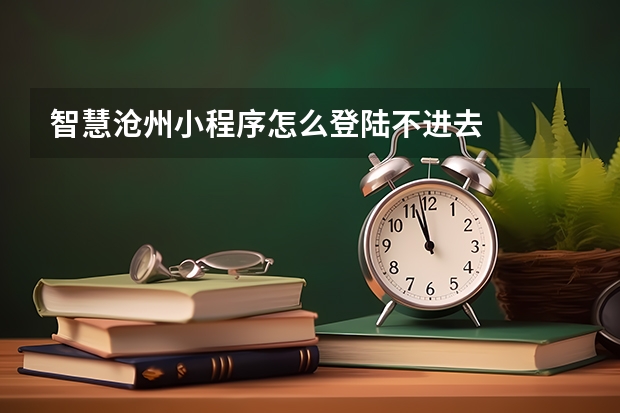 智慧沧州小程序怎么登陆不进去