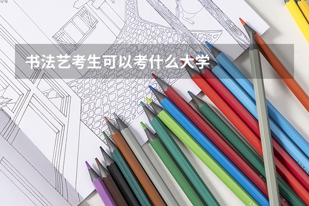 书法艺考生可以考什么大学